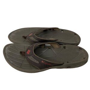 Columbia Techsun vent hiking‎ water sandals gray brown flip flop men size 11